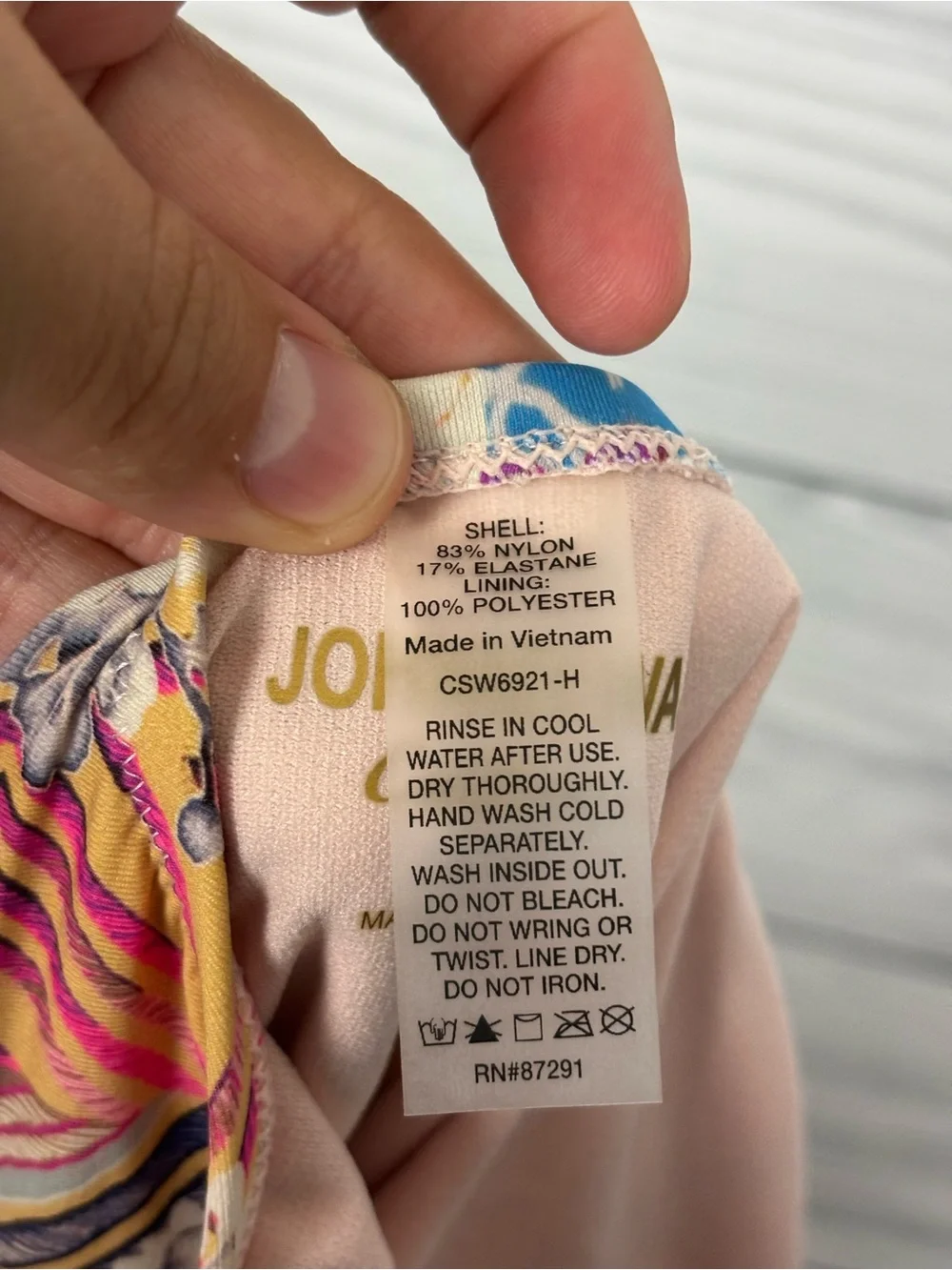 Johnny Was Barcelona patchwork one piece swimsuit size XL NWT - Picture 10 of 10